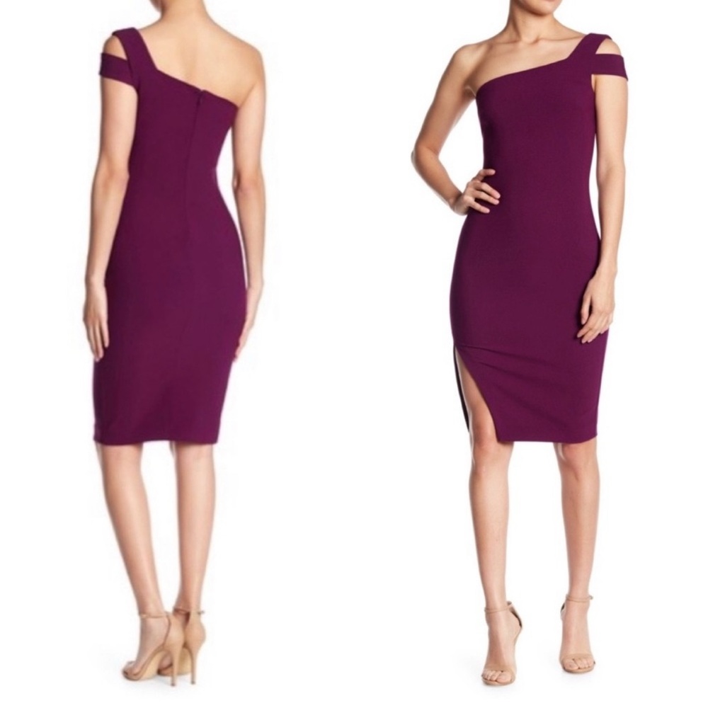 Likely Plum One-Shoulder Dress